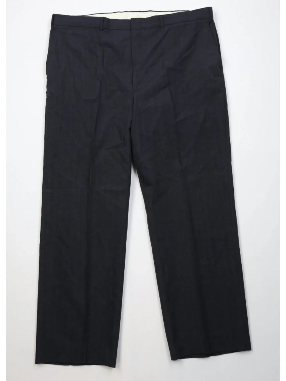 Vtg 90s Streetwear Mens 44L 2 Piece Wool Suit Wedding Striped Wide Leg 40x31 USA